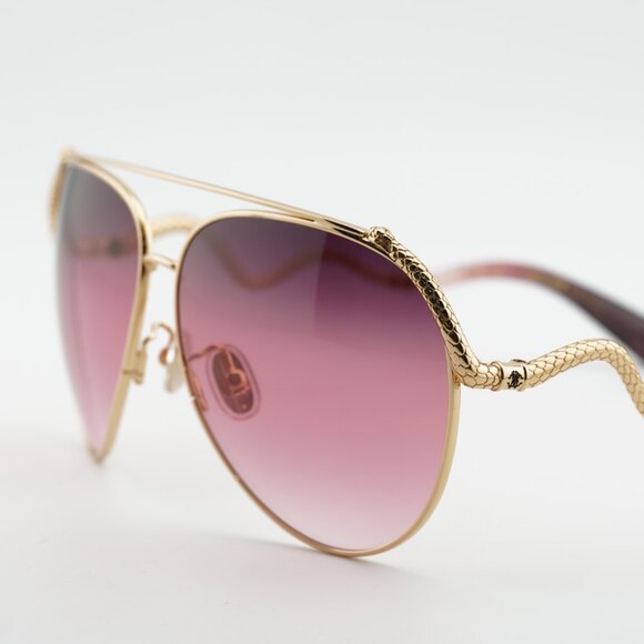 Roberto Cavalli SRC090M 300K Sunglasses Gold Aviator Frame, Pink Lenses main image 8